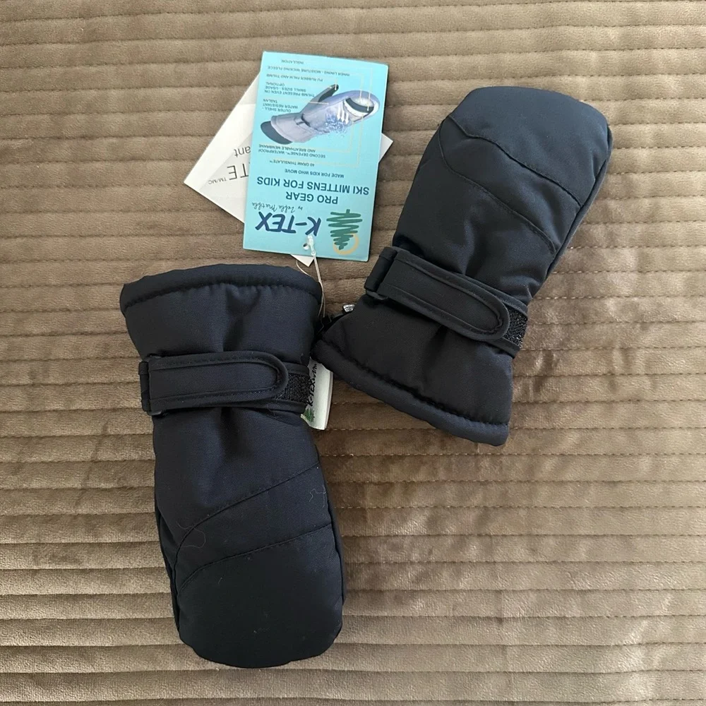 K-Tex by Zelda Matilda Black Pro Gear Ski Snow Mittens